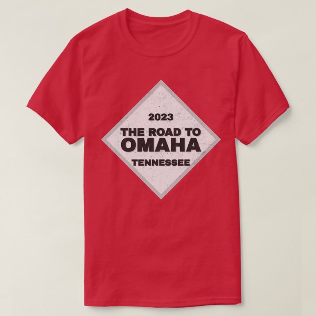 Tennessee Road To Omaha College Baseball CWS 2023 T-Shirt (Design Front)
