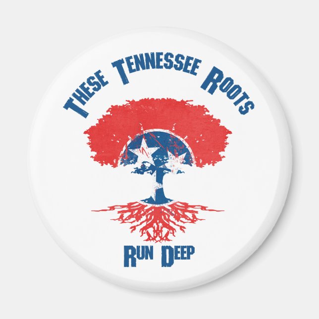Tennessee Roots Flag Tree  Magnet (Front)