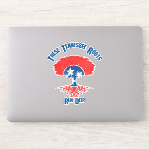 Tennessee Roots Flag Tree Vinyl Decal