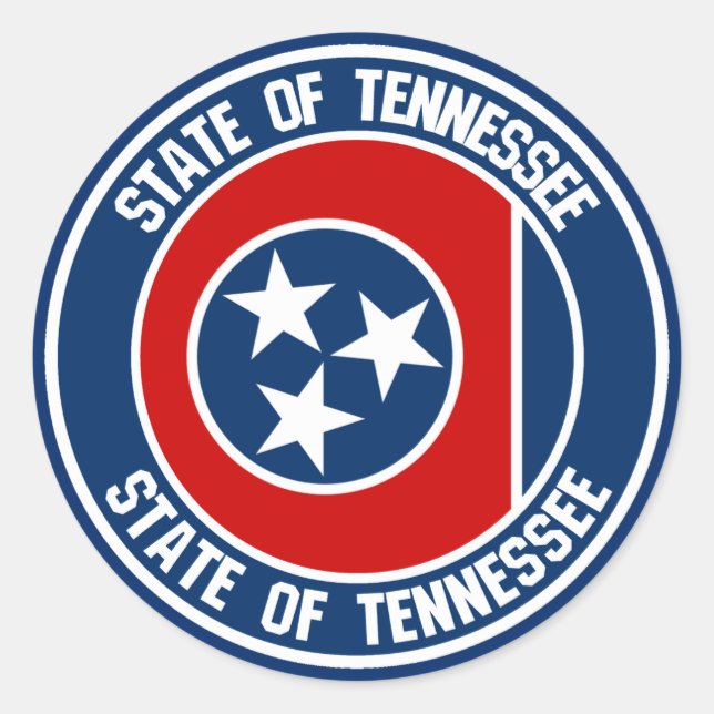 Tennessee Round Emblem Classic Round Sticker (Front)