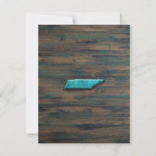 Tennessee Shape Teal Thank You Card