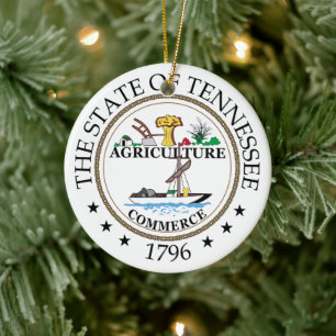 Tennessee sign ceramic tree decoration