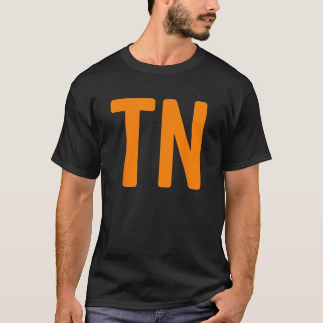 Tennessee Simple TN Orange State Pride Fan Tee (Front)