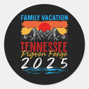 Tennessee Smoky Mountains Family Vacation 2025 Pig Classic Round Sticker