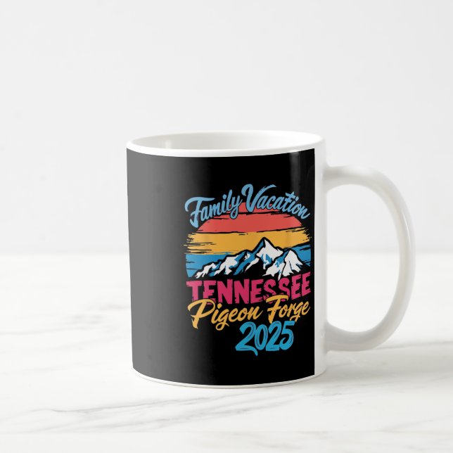 Tennessee Smoky Mountains Family Vacation 2025 Pig Coffee Mug (Right)