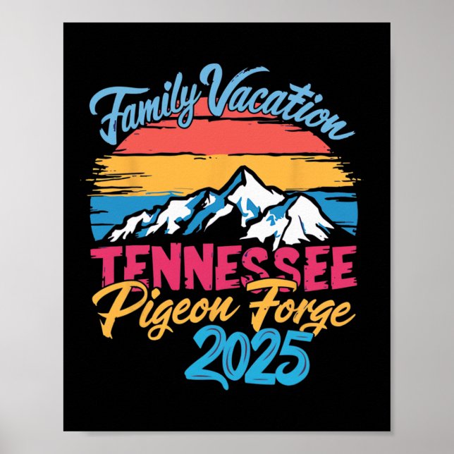 Tennessee Smoky Mountains Family Vacation 2025 Pig Poster (Front)