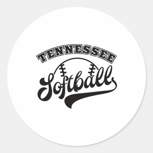 Tennessee Softll - Softll Fan  Classic Round Sticker (Front)