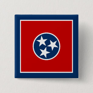 Tennessee State Flag 15 Cm Square Badge