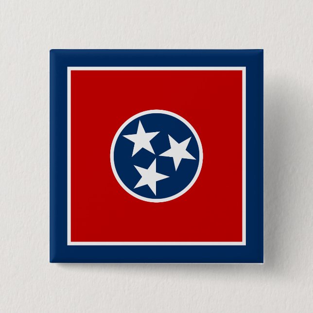 Tennessee State Flag 15 Cm Square Badge (Front)
