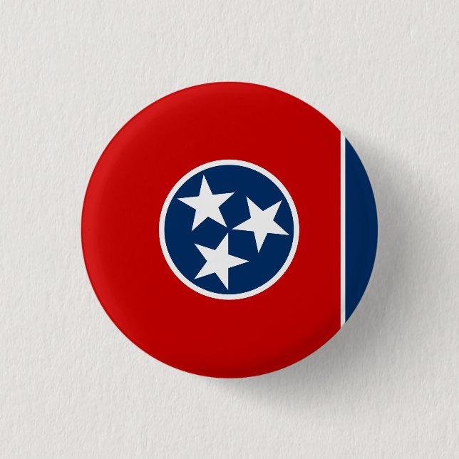 Tennessee State Flag 3 Cm Round Badge (Front)
