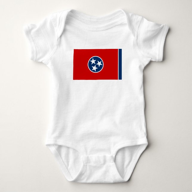 Tennessee State Flag Baby Bodysuit (Front)