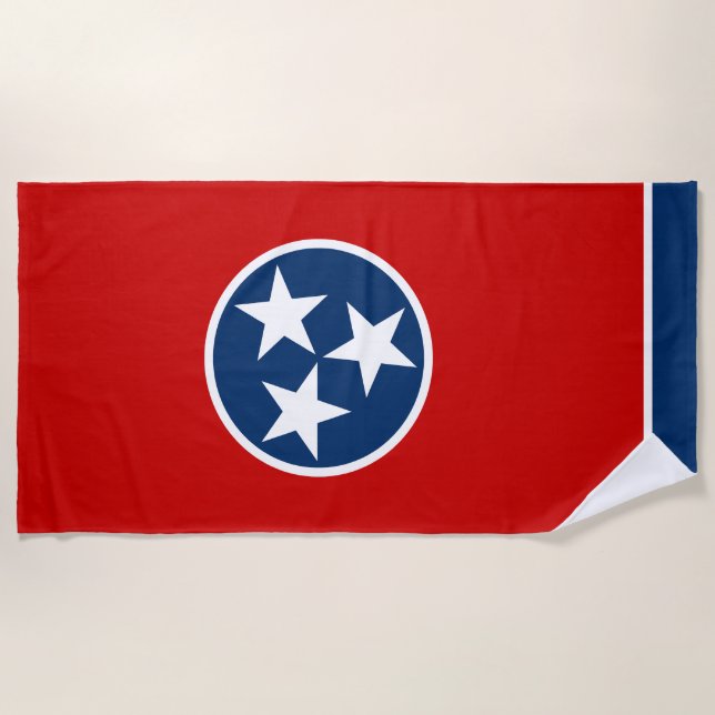 Tennessee State Flag Beach Towel (Front)
