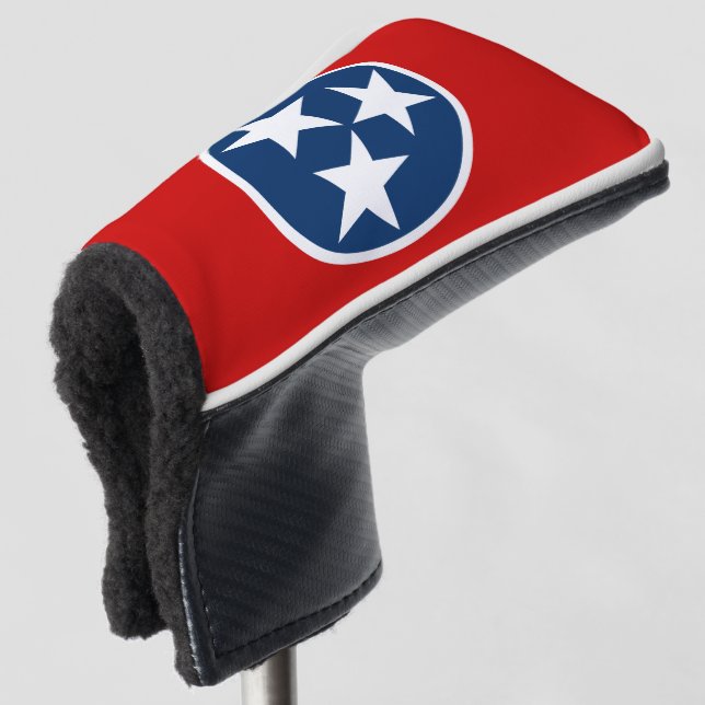 Tennessee State Flag Blue White Stars Golf Head Cover (3/4 Front)