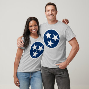 Tennessee State Flag Blue White Stars T-Shirt