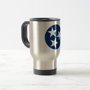 Tennessee State Flag Blue White Stars Travel Mug