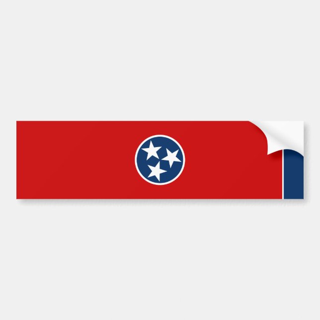 Tennessee State Flag Bumper Sticker (Front)