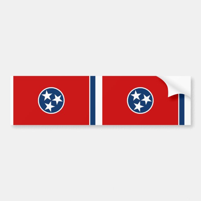 Tennessee State Flag Bumper Sticker (Front)