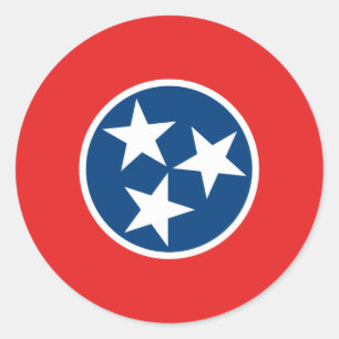 Tennessee State Flag Classic Round Sticker