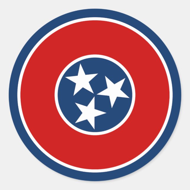 Tennessee State Flag Classic Round Sticker (Front)