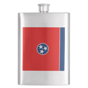 Tennessee State Flag Design Hip Flask