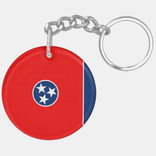 Tennessee State Flag Design Key Ring