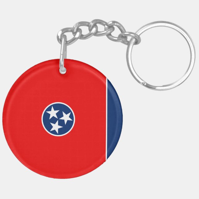 Tennessee State Flag Design Key Ring (Back Right)