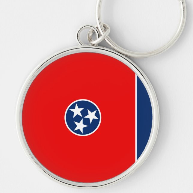 Tennessee State Flag Design Key Ring (Front)