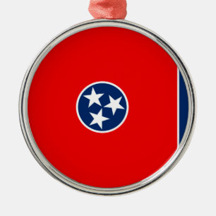 Tennessee State Flag Design Metal Tree Decoration