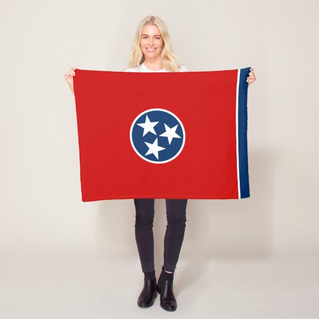 Tennessee State Flag Fleece Blanket (In Situ)