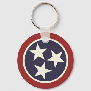 Tennessee state flag key ring