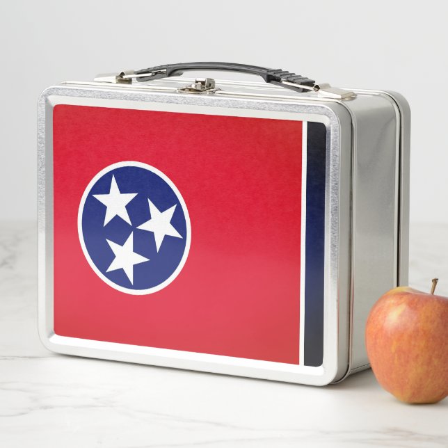 Tennessee state flag metal lunch box (In Situ)