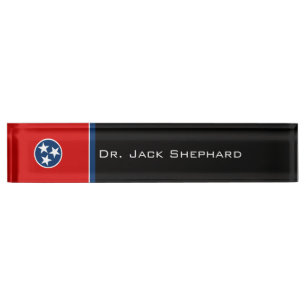 Tennessee State Flag Nameplate