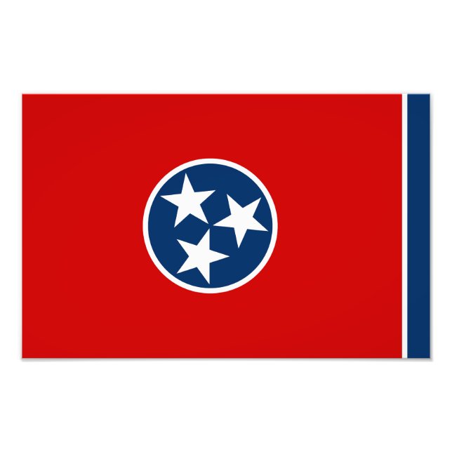 Tennessee State Flag Photo Print (Front)