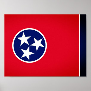 Tennessee state flag poster