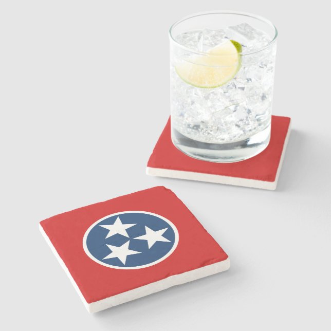 Tennessee State Flag Stone Coaster (Side)