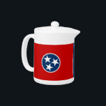 Tennessee State Flag Teapot<br><div class="desc">Add a touch of Tennessee pride to your tea time with our exclusive teapot featuring the flag of Tennessee! Designed to blend elegance with state pride, this teapot is more than just a beverage server; it’s a celebration of Tennessee’s rich heritage and cultural significance. The striking design prominently displays the...</div>