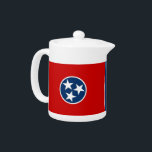Tennessee State Flag Teapot<br><div class="desc">Add a touch of Tennessee pride to your tea time with our exclusive teapot featuring the flag of Tennessee! Designed to blend elegance with state pride, this teapot is more than just a beverage server; it’s a celebration of Tennessee’s rich heritage and cultural significance. The striking design prominently displays the...</div>