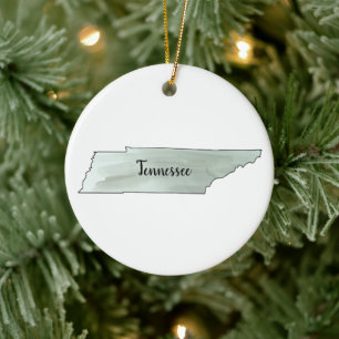 Tennessee State Illustration Painting Ceramic Tree Decoration