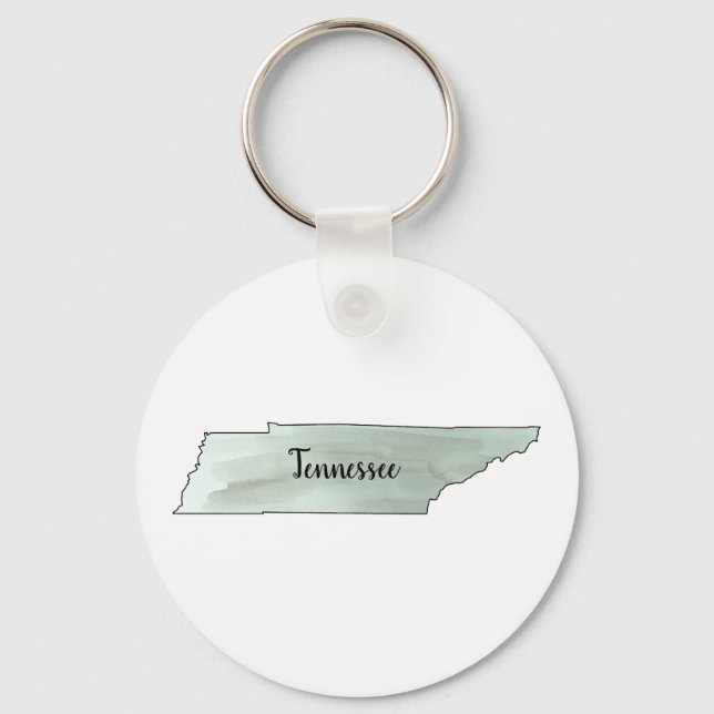 Tennessee State Illustration Painting Key Ring (Front)