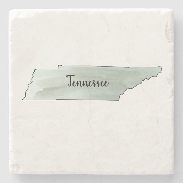 Tennessee State Illustration Painting Stone Coaster (Front)