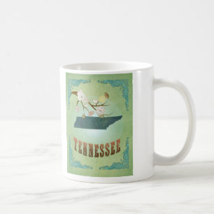 Tennessee State Map – Green Coffee Mug