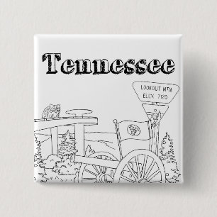 Tennessee State Symbols Volunteer State Images 15 Cm Square Badge