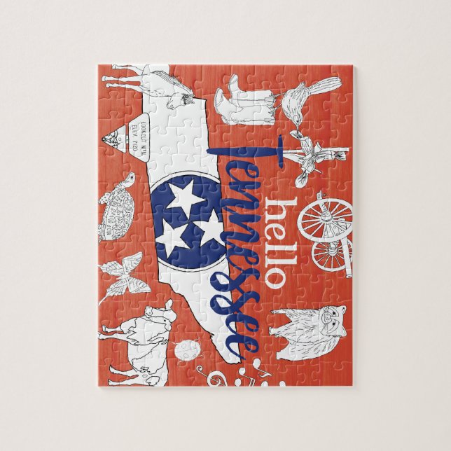 Tennessee State Symbols Volunteer State Images Jigsaw Puzzle (Vertical)