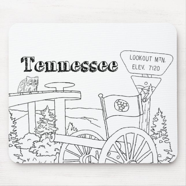 Tennessee State Symbols Volunteer State Images Mouse Mat (Front)