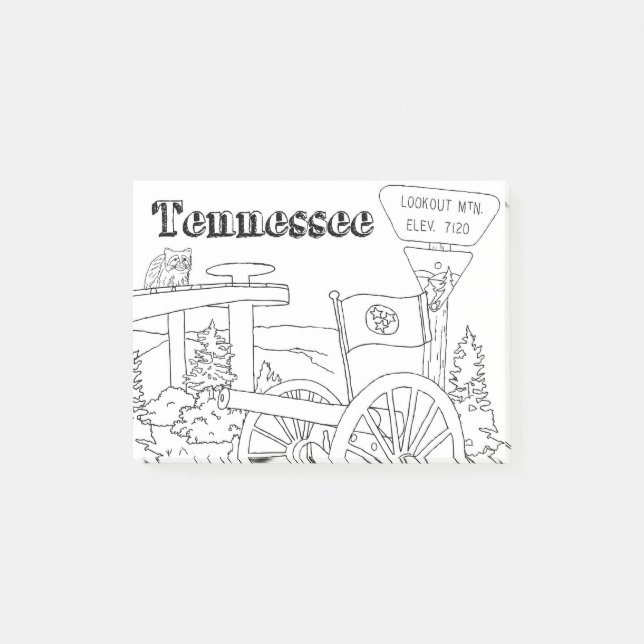 Tennessee State Symbols Volunteer State Images Post-it Notes (Front)
