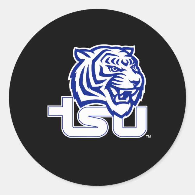 Tennessee State Tigers Icon Blue Classic Round Sticker (Front)