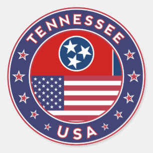 Tennessee sticker, phone case, tote bag, clock classic round sticker