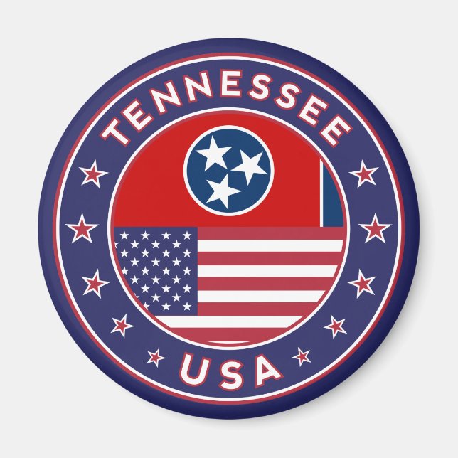 Tennessee sticker, phone case, tote bag, clock magnet (Front)