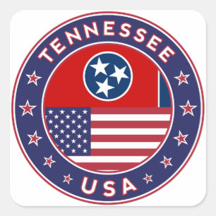 Tennessee sticker, phone case, tote bag, clock square sticker