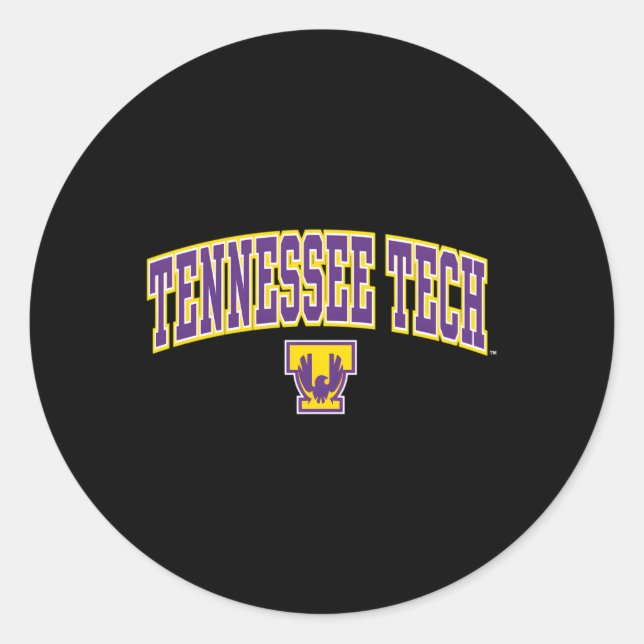 Tennessee Tech Golden Eagles Arch Over Classic Round Sticker (Front)